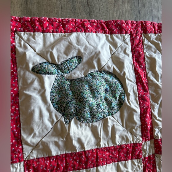Vintage Handmade Custom Made Baby Animal Quilt Blanket Retro 45”x60” - Picture 12 of 16